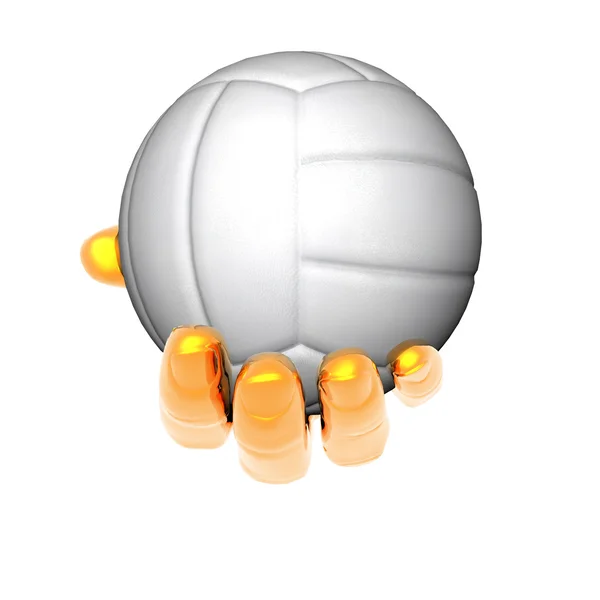 Рука с волейболом — стоковое фото