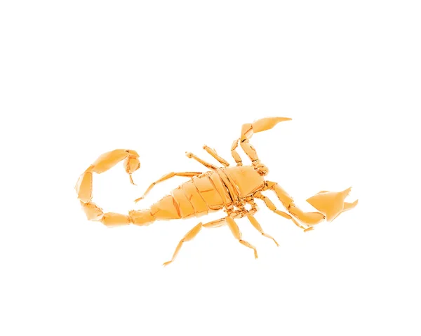 Escorpião brilhante 3D isolado em um branco — Fotografia de Stock