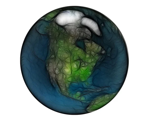 Mundo 3D desfocado América do Norte — Fotografia de Stock