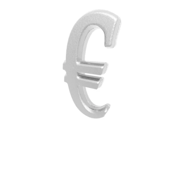 Sinal de moeda isolado em um branco — Fotografia de Stock