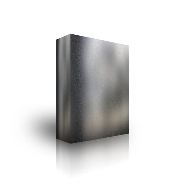 Modelo de caixa de metal em branco — Fotografia de Stock