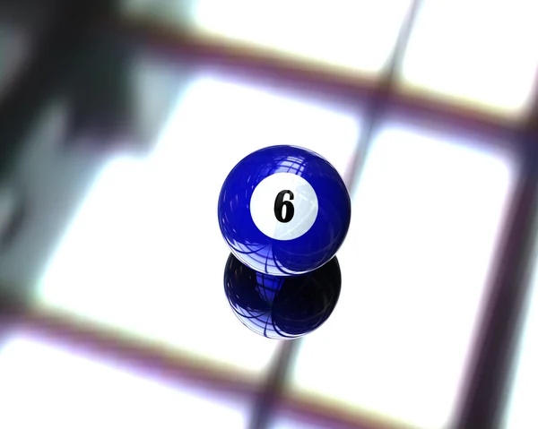 One pool billiard ball — Stock Photo, Image