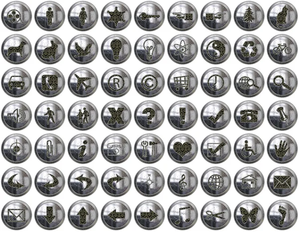 Светлые серебряные иконы — стоковое фото