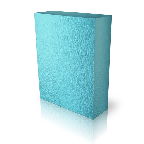Mavi metal kutu şablonu — Stok fotoğraf