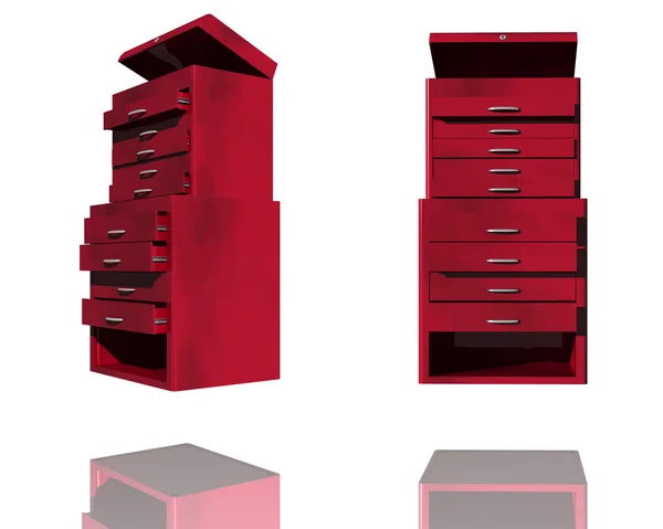 붉은 도구 상자 — 스톡 사진