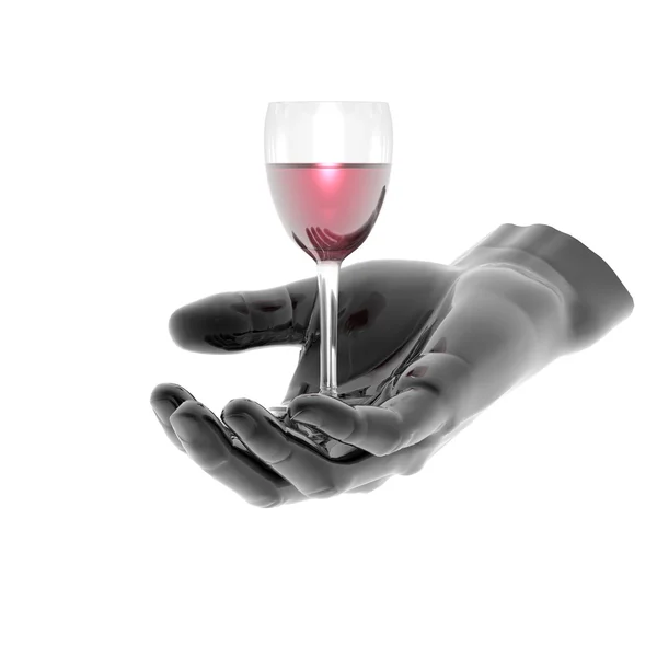 Weinglas in der Hand — Stockfoto