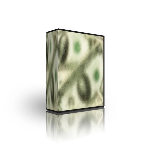 Dollars brushed metal blank box — Stock Photo, Image