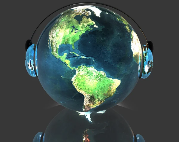 3D music globe — Stock Photo, Image