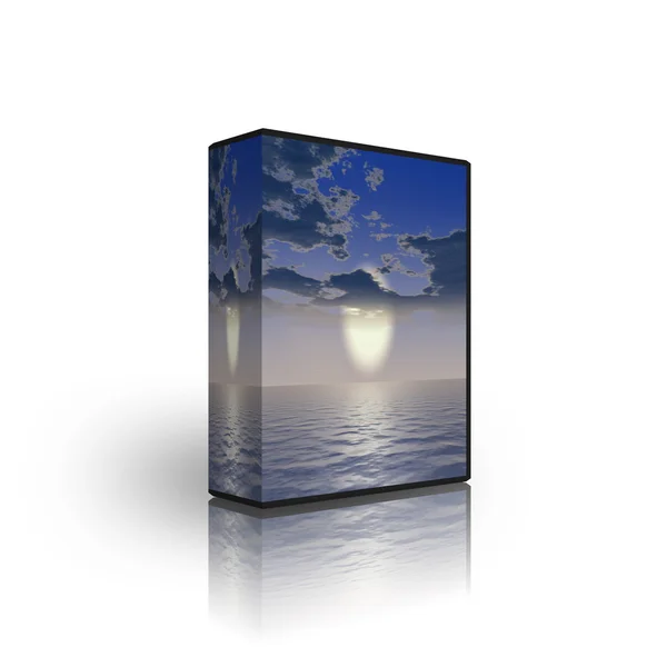 空白的 cd dvd 框模板 — 图库照片