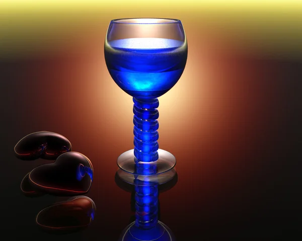 Copa de vino en 3D —  Fotos de Stock