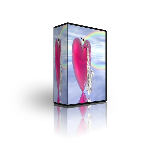 Blank CD DVD box — стоковое фото