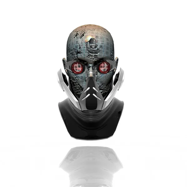 Cyborg huvud — Stockfoto