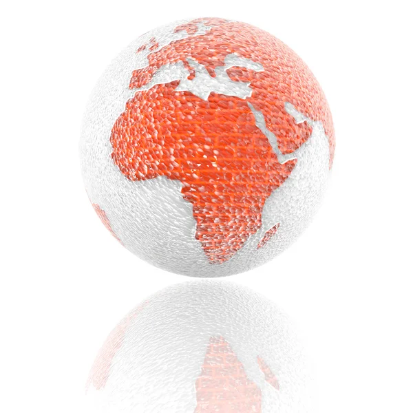 3d earth with color texture — Stock Photo, Image