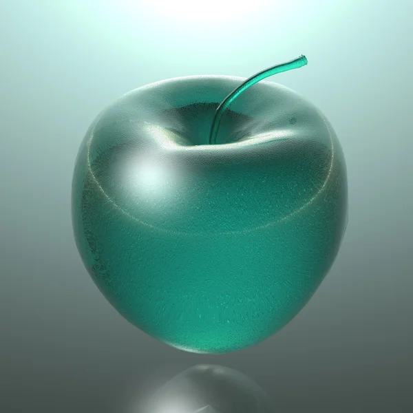 Colorful bright glass apple — Stock Photo, Image