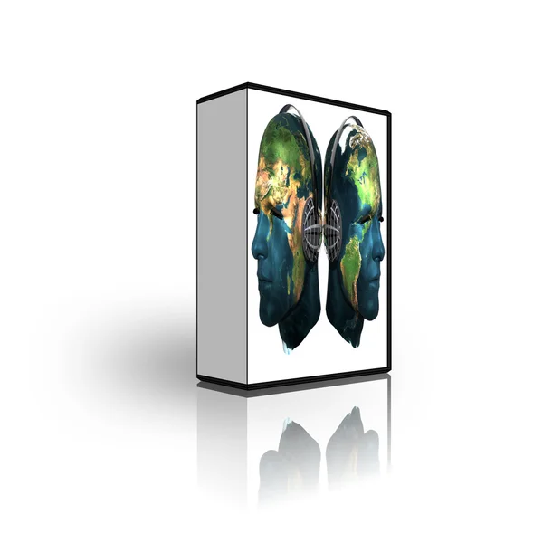 空の cd dvd ボックス テンプレート — ストック写真