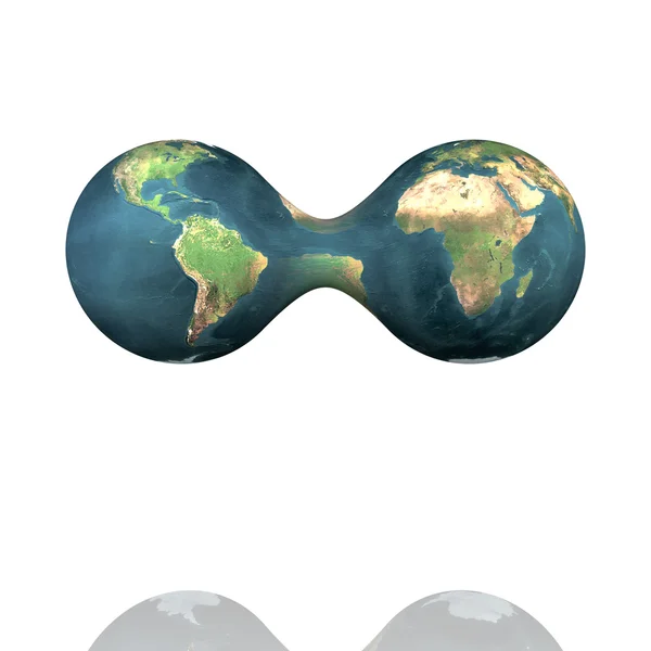 Globe 3D isolé sur un blanc — Photo