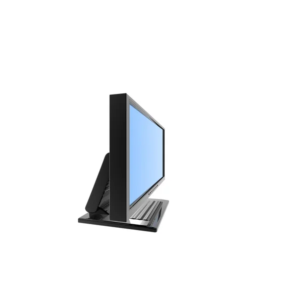 Komputer lcd płaski monitor na białym tle — Zdjęcie stockowe