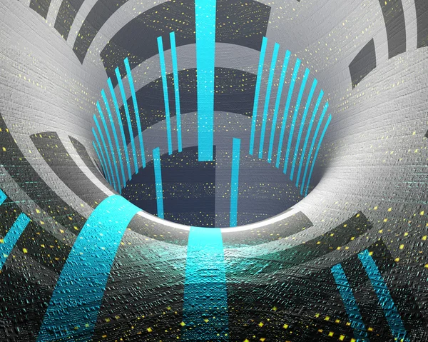 Abstrakter kreativer Techno-Tunnel — Stockfoto