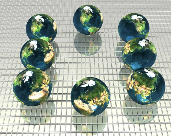 3D модели Земли — стоковое фото