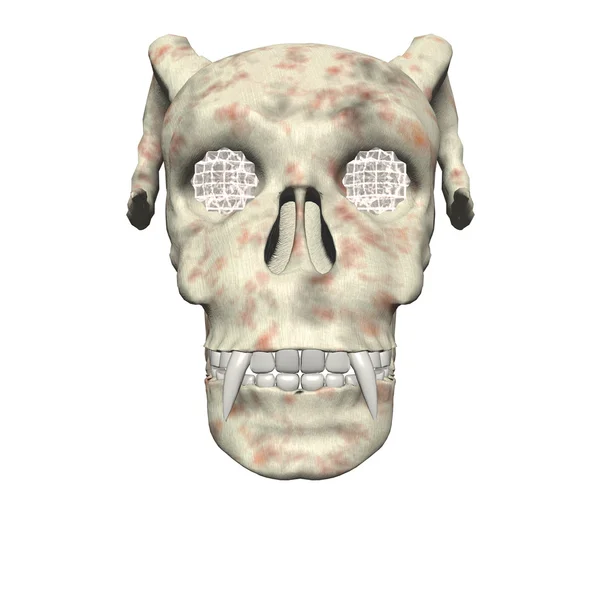 3D-s nagy reális koponya elszigetelt fehér — Stock Fotó