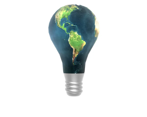 3D lampa med jordens textur — Stockfoto