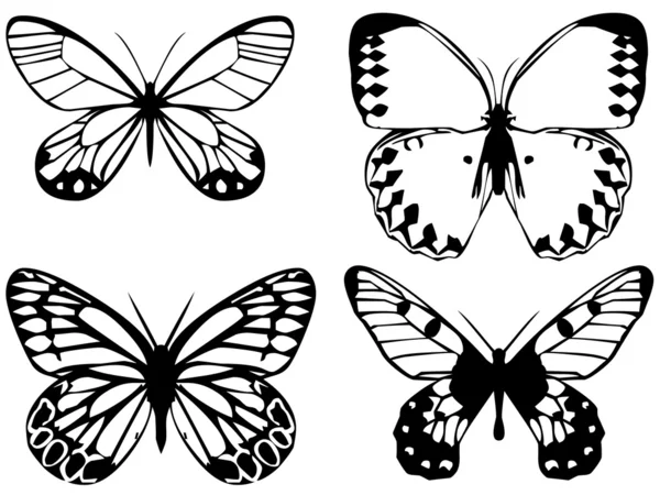 Lichte metalen vlinder geïsoleerd op wit — Stockfoto