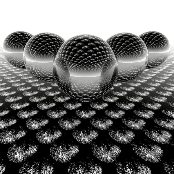 Абстрактные стеклянные шарики с отпечатками пальцев — стоковое фото