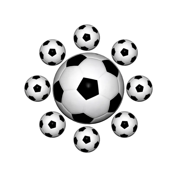 Soccer balls — Stock Photo, Image
