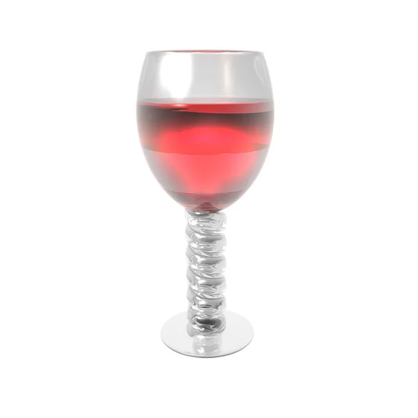 Copo de vinho isolado em um branco — Fotografia de Stock