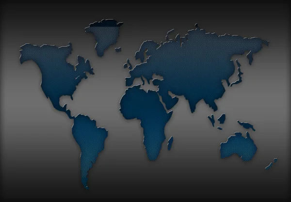 Silueta del mapa del mundo — Foto de Stock