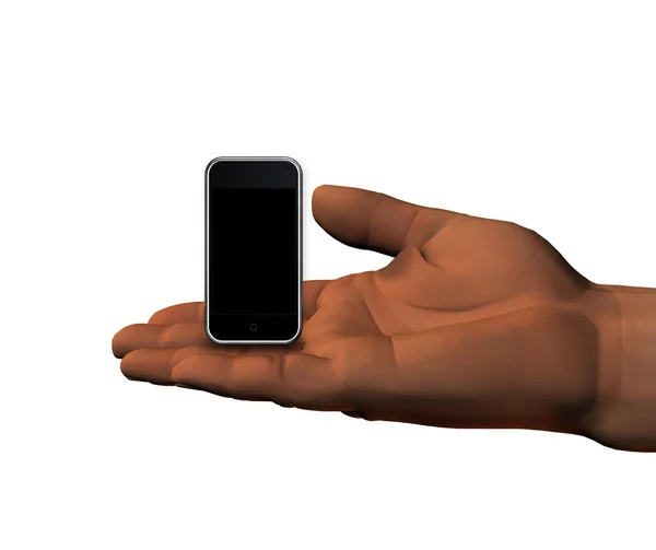 3d el üstünde hareket eden telefon — Stok fotoğraf