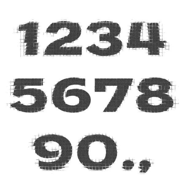 Conjunto de dígitos de metal 3d — Fotografia de Stock