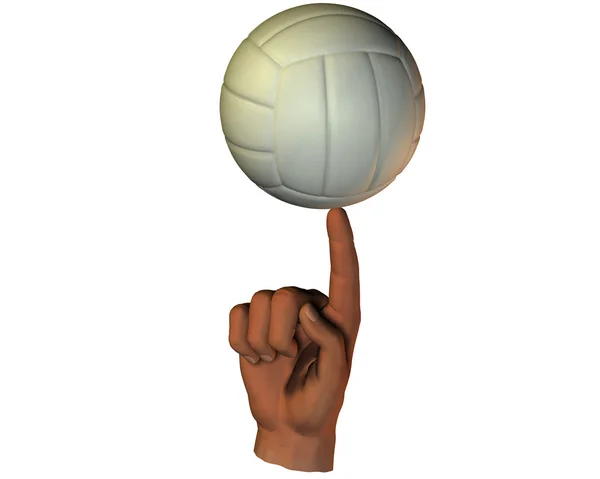 Мяч на пальце — стоковое фото