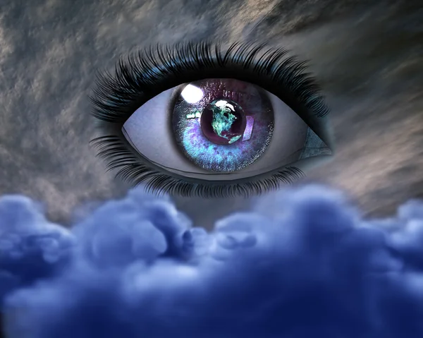 Beautiful 3D girl eye — Stock Photo, Image