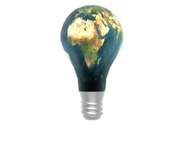 3D-lamp met aarde textuur — Stockfoto