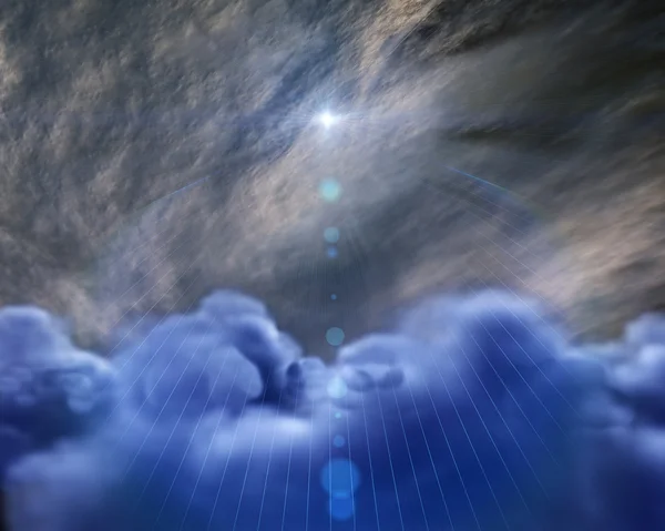 雲に包まれた美しい青空 — ストック写真