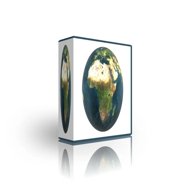 3d africa box template i — Stock Photo, Image