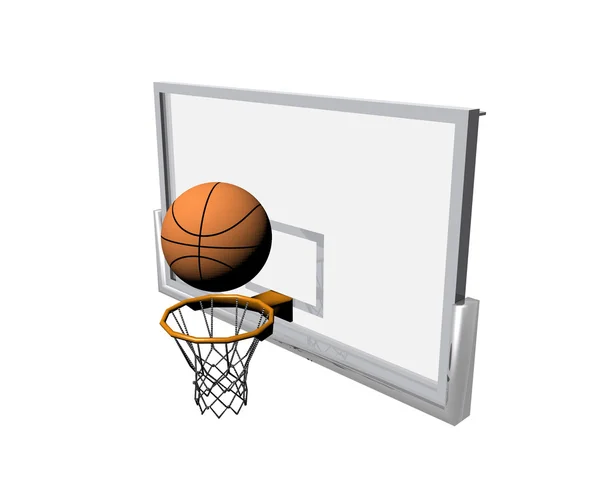 3d basketbol beyaz izole — Stok fotoğraf