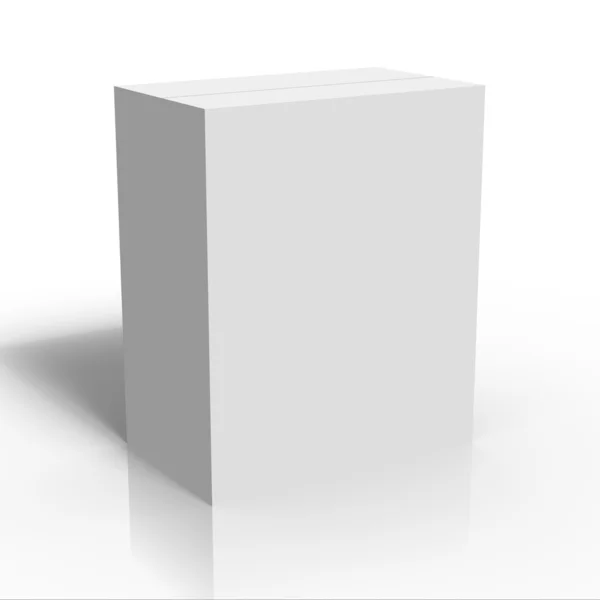 Blank white box template — Stock Photo, Image