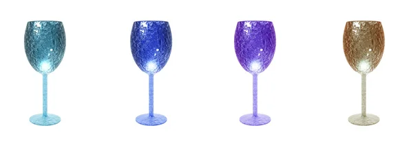 白で隔離されるワインのガラス — ストック写真