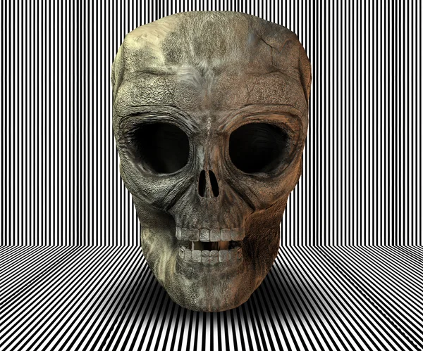 3D großer realistischer Totenkopf — Stockfoto