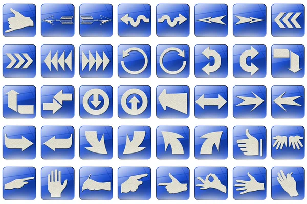 Blue web buttons — Stock Photo, Image