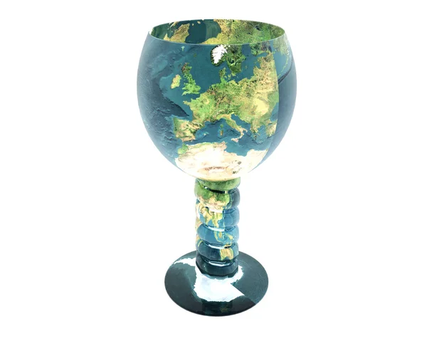 Glas met aarde textuur creatieve achtergrond — Stockfoto