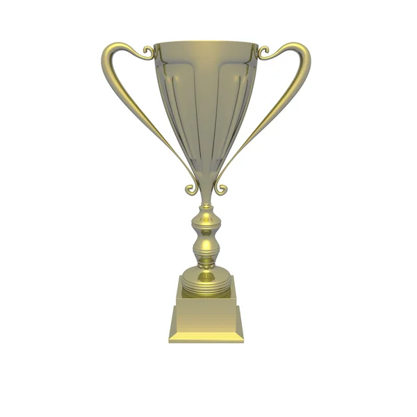 Copo de troféu isolado em um branco — Fotografia de Stock