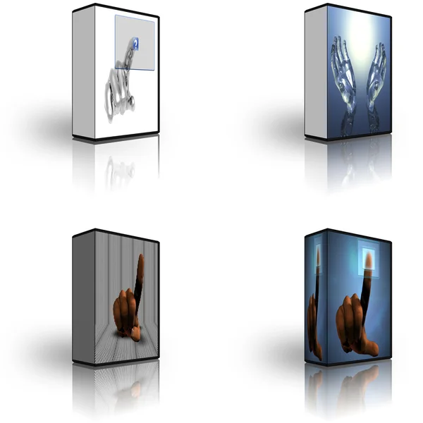 Prázdné cd dvd box šablona izolované na bílém — Stock fotografie