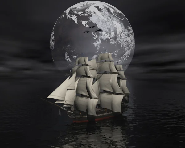 海の帆船 — ストック写真