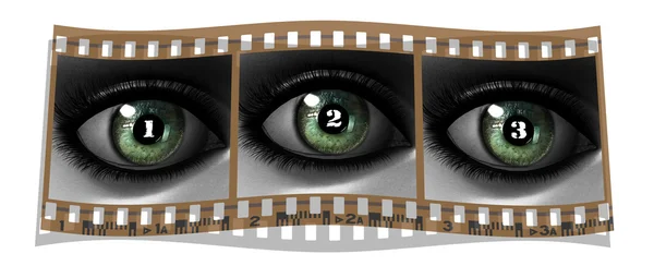 Глаз девочки в 3D — стоковое фото