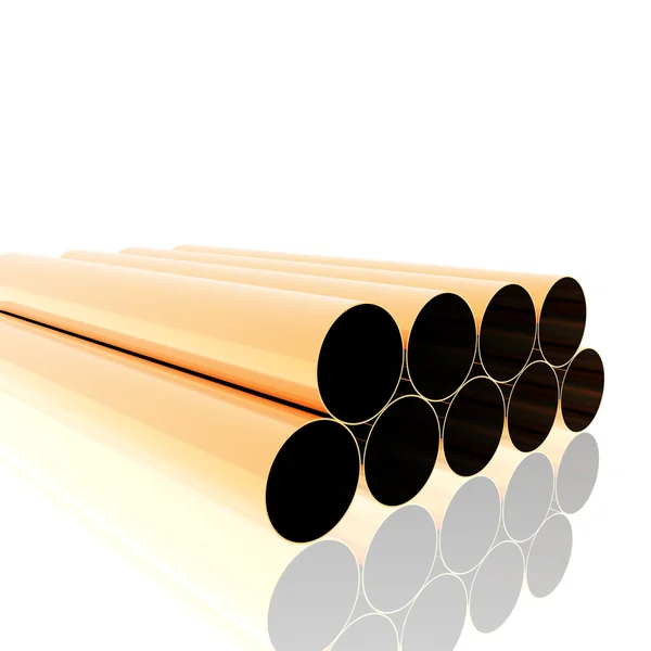 Bright metal tubes — Stock Photo, Image