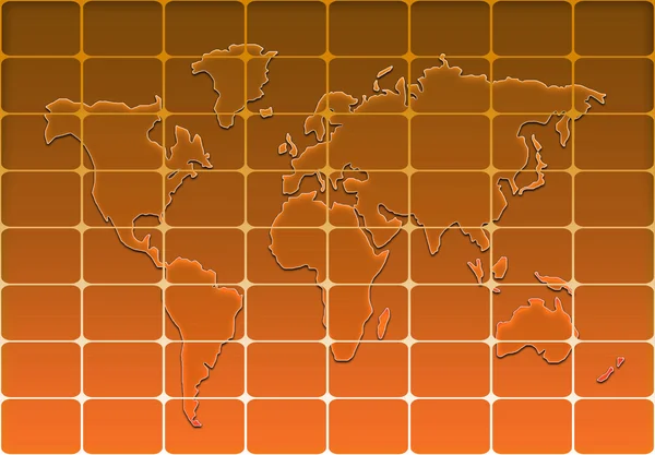 Παγκόσμιο χάρτη σιλουέτα — Φωτογραφία Αρχείου