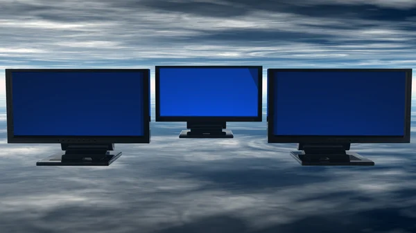 Számítógép-monitorok — Stock Fotó